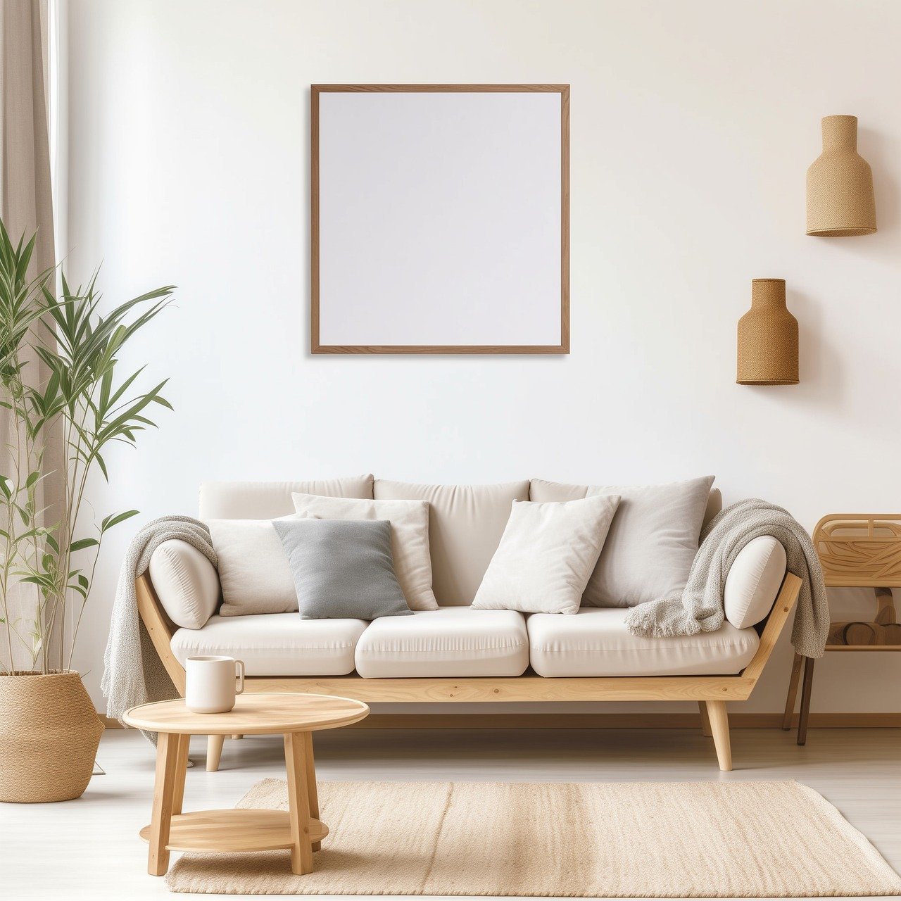 Configuração elegante de design de interiores a promover os serviços de gestão de arrendamento da Plano B